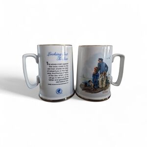 Nautical Themed Norman Rockwell Mugs (2): Looking Out To The Sea